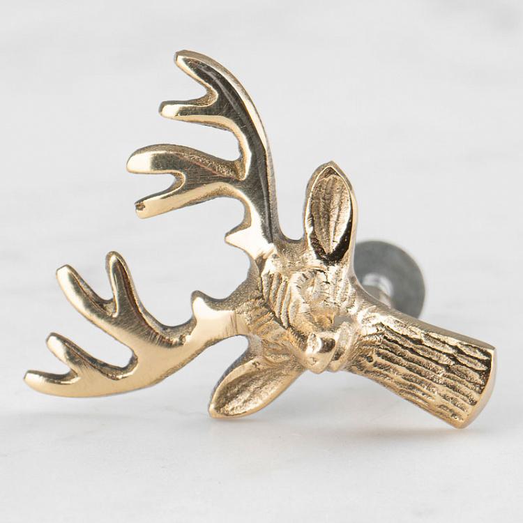 Мебельная ручка Олень Deer Knob Gold