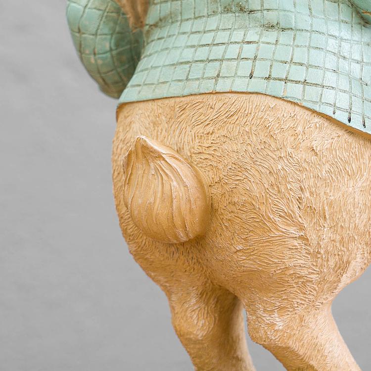 Новогодняя фигурка Опаздывающий кролик Too Late Rabbit Cream Blue 41 cm