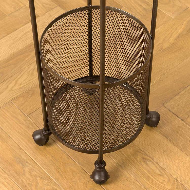 Сервировочная тележка на колёсиках с двумя корзинами 2 Levels Storage Baskets On Wheels