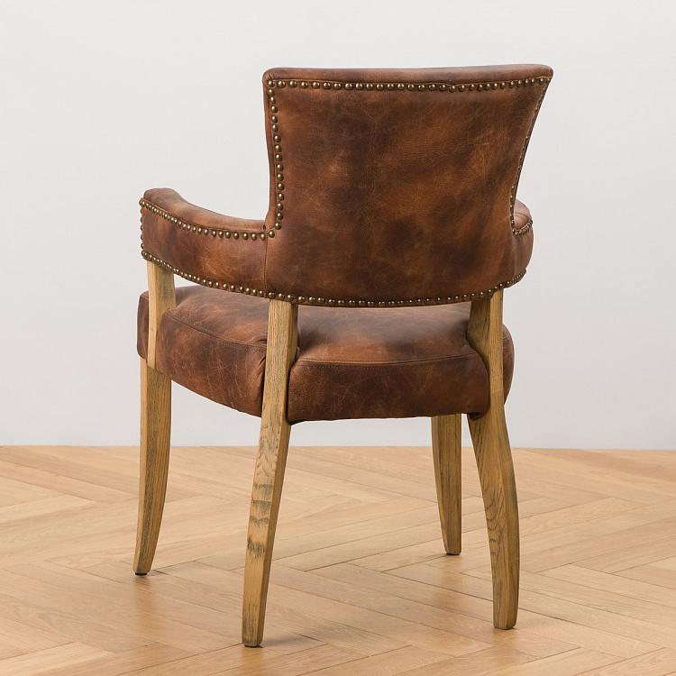 Стул Ньюпорт с подлокотниками, светлые ножки Newport Dining Chair, Oak Brown