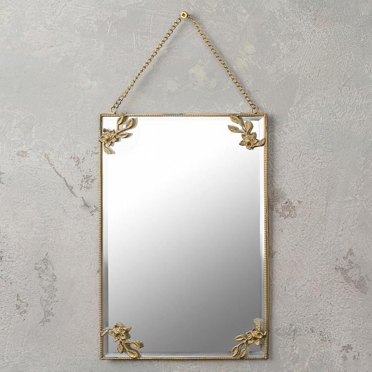 Подвесное зеркало с цветами в углах Flowered Corners Hanging Mirror