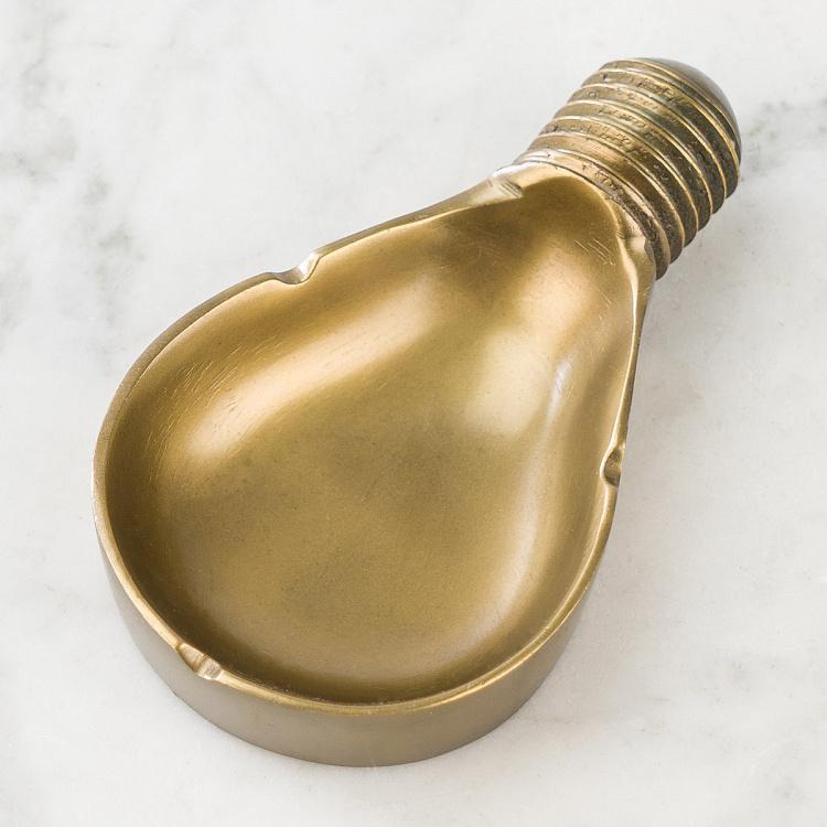 Латунная пепельница в виде лампочки Bulb Shape Ashtray