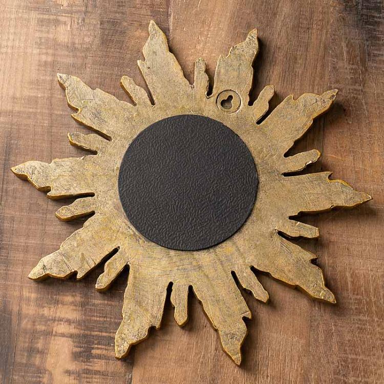 Зеркало в раме золотого цвета с патиной Gold Patina Resin Mirror