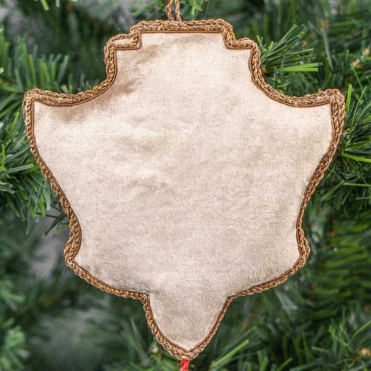 Новогодняя подвеска Мальтийский крест Velvet Pendant Maltese Cross 15 cm