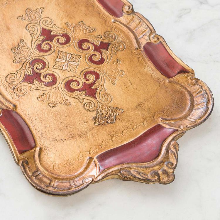 Поднос Антуанетта Antoinette Tray Gold And Red