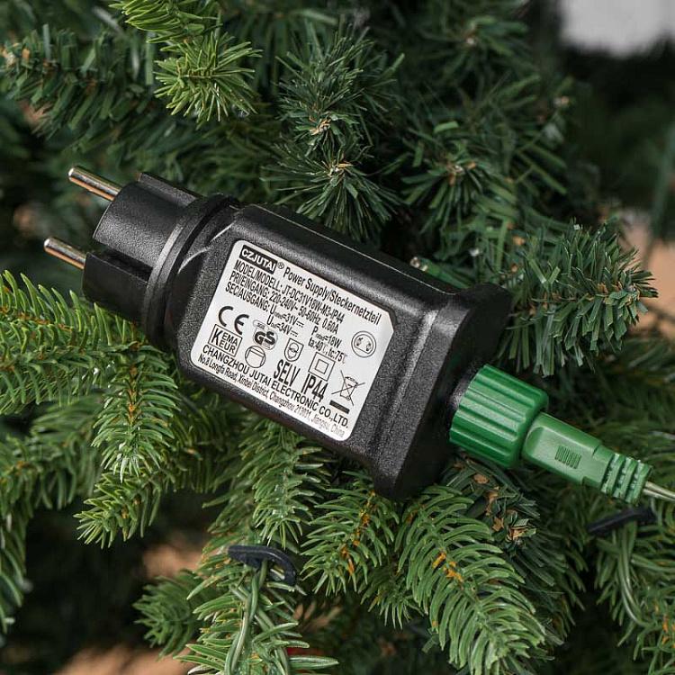 Искусственная новогодняя ёлка с led-гирляндой на 780 лампочек, 250 см Green Spruce With Built-in LED Garland 780 Bulbs 250 cm