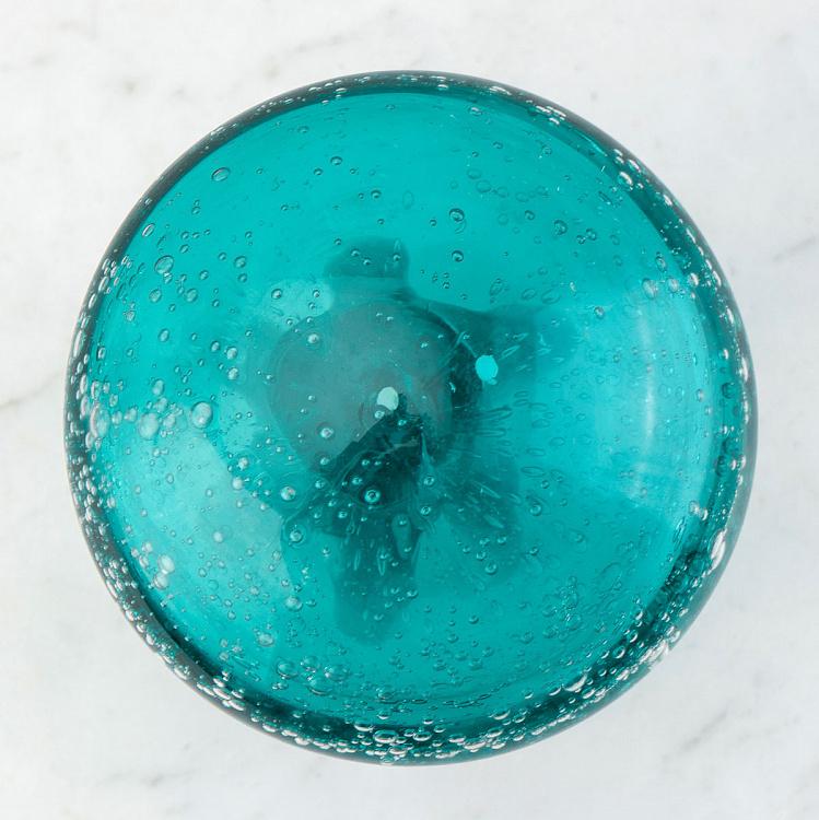 Статуэтка Стеклянная бирюзовая медуза, S Glass Turquoise Jellyfish Small