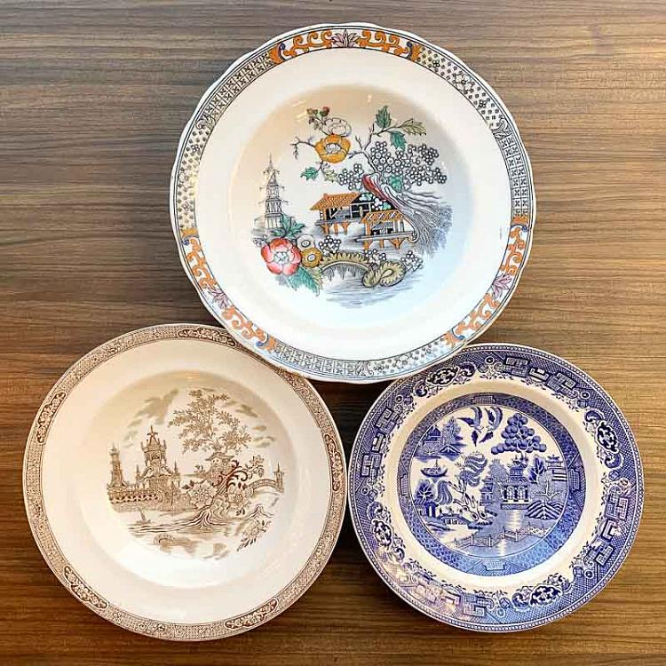 Винтажная тарелка Старая Япония, L Vintage Plate Old Japan Large