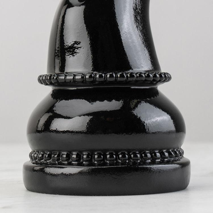 Статуэтка Шахматная фигура Конь Chess Horse Shiny Black