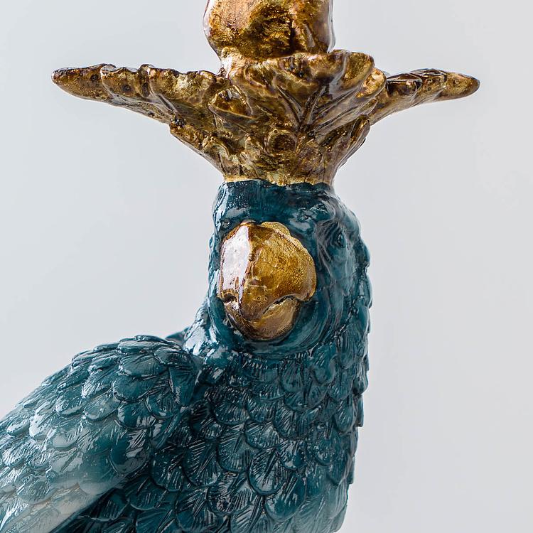 Набор из двух подсвечников Голубые попугаи Set Of 2 Candle Holders Parrots Blue