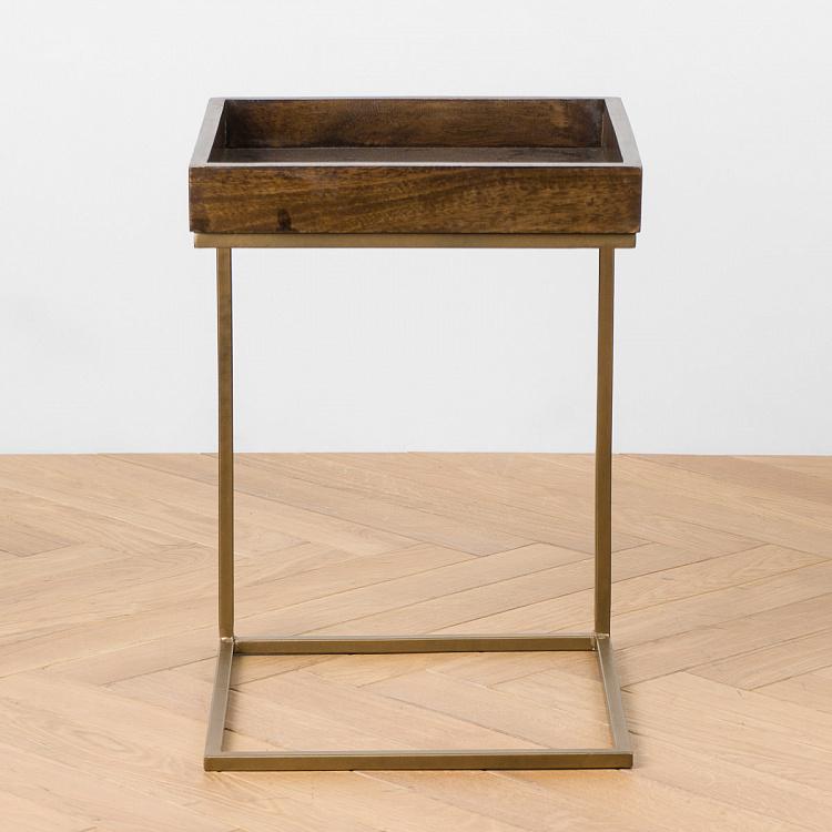 Прикроватный столик из дерева манго Пикаро Picaro Tray Top Side Table Mango Wood