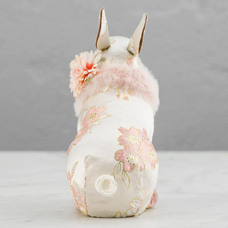 Фигурка из ткани Розовая свинья Fabric Seated Pig Pink