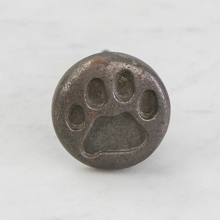 Мебельная ручка Отпечаток лапы Pewter Paw Print Knob