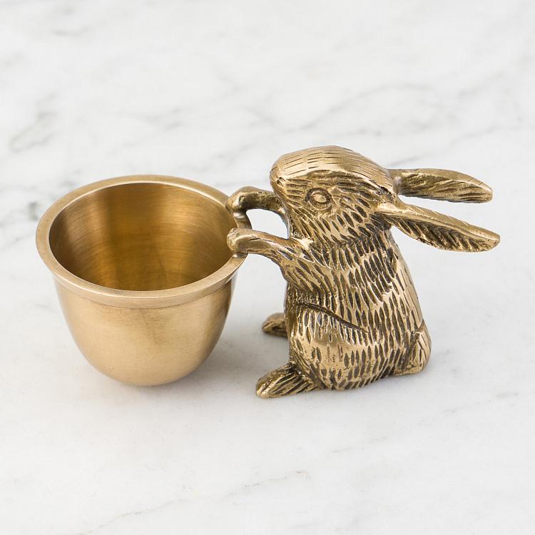 Латунная подставка для яйца Кролик Brass Rabbit With Eggcup