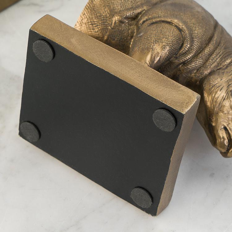 Набор из двух держателей для книг Носорог на прямоугольной подставке Bookend Rhino On Rectangular Stand