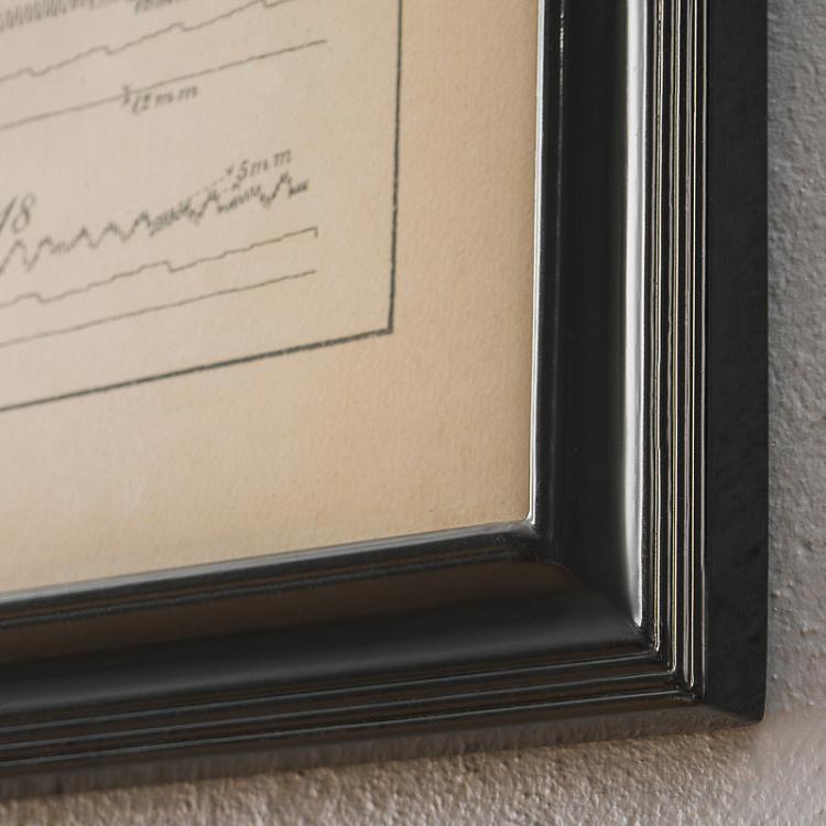 Картина-чертеж План лодки, круги Boat Blueprint Circles