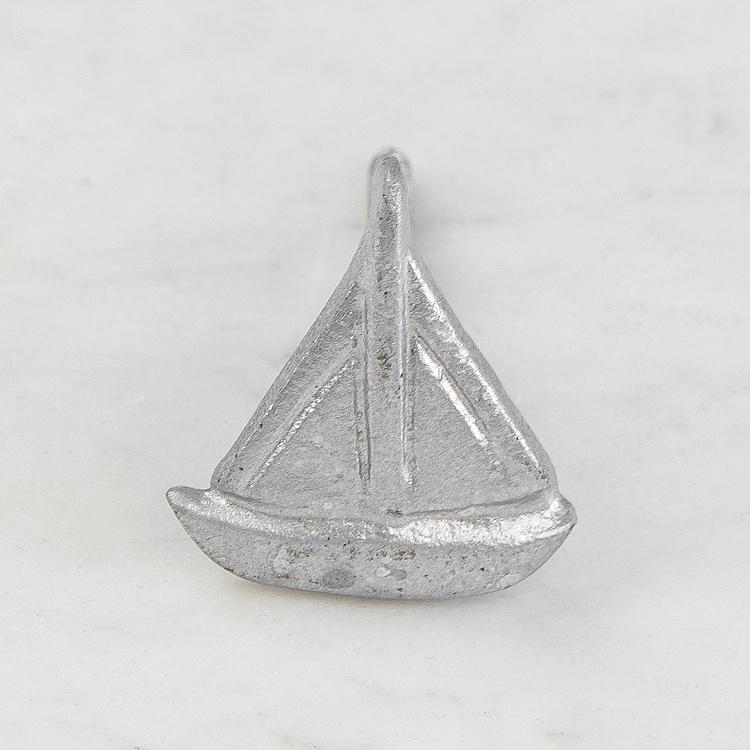 Мебельная ручка Парусник серебряный Sailboat Knob Silver
