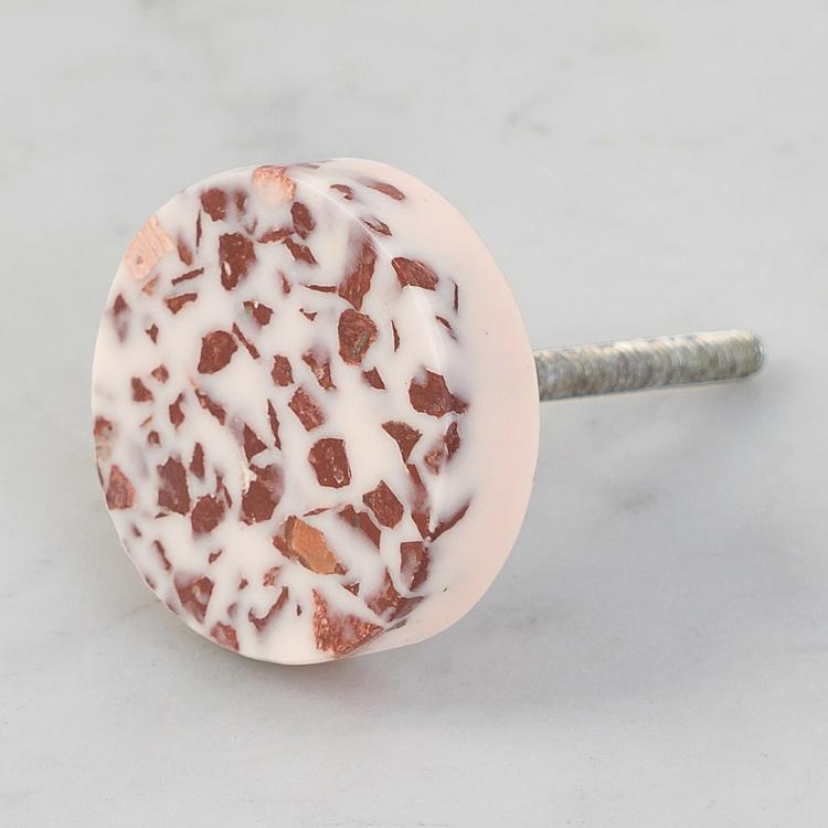 Мебельная ручка Терраццо розового цвета Colourful Terrazzo Knob Pink