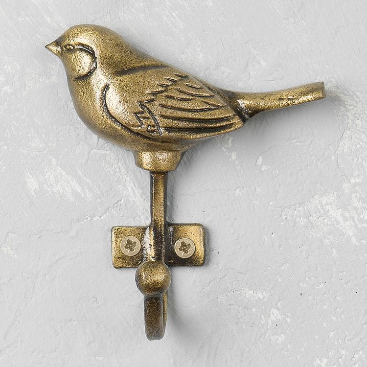 Винтажный крючок Птица Antique Bird Metal Hook