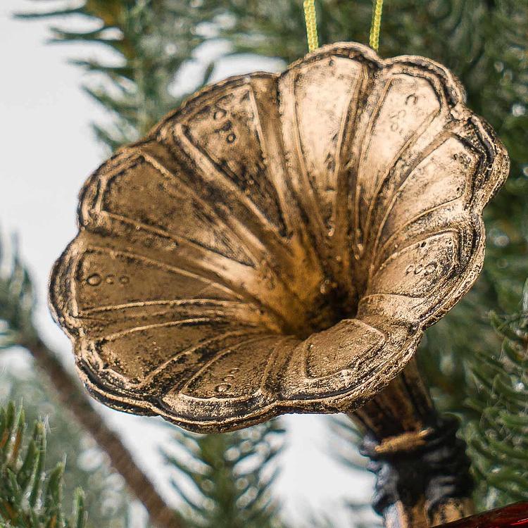 Ёлочная игрушка Граммофон Glass Hanger Gramophone Red 11 cm