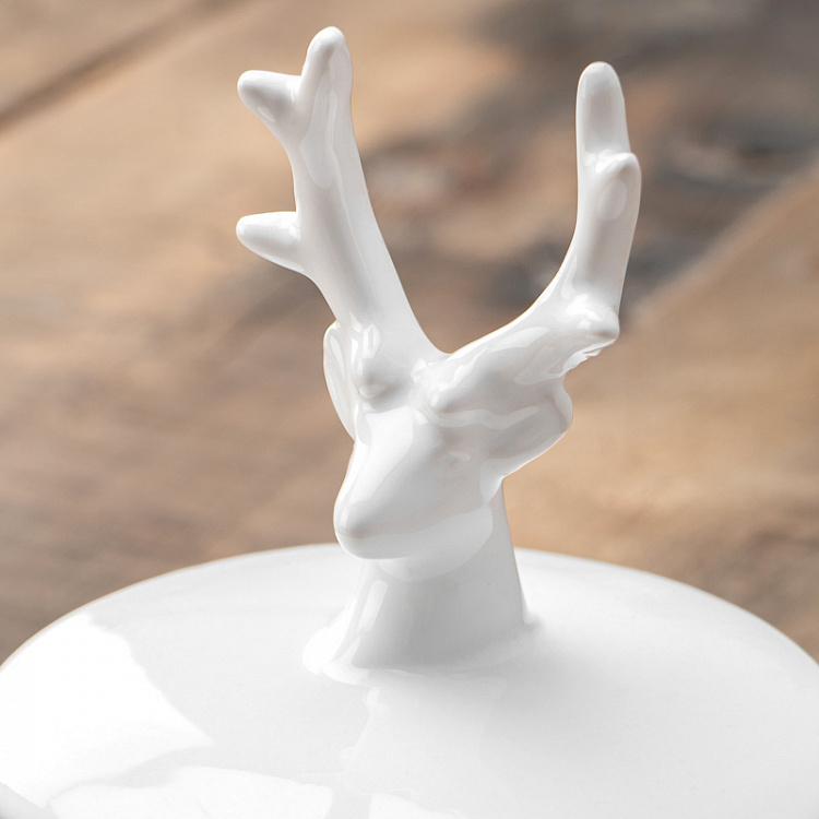 Ёмкость для хранения Олень Deer Pot White