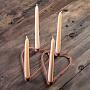 Подсвечник Double Heart Candleholder Rusty Finish