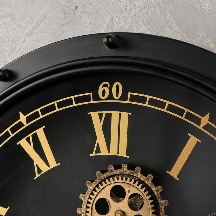 Настенные часы Индастриал Антик с шестерёнками Industrial Antique Look Wall Clock With Gears