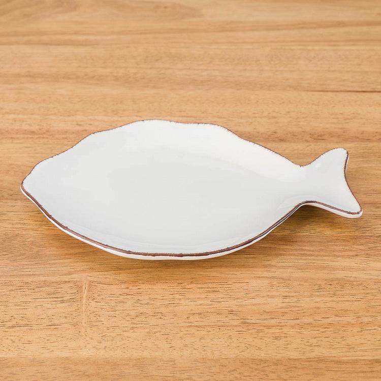 Белое сервировочное блюдо Рыбка Дори, S Dory Fish Plate Small White