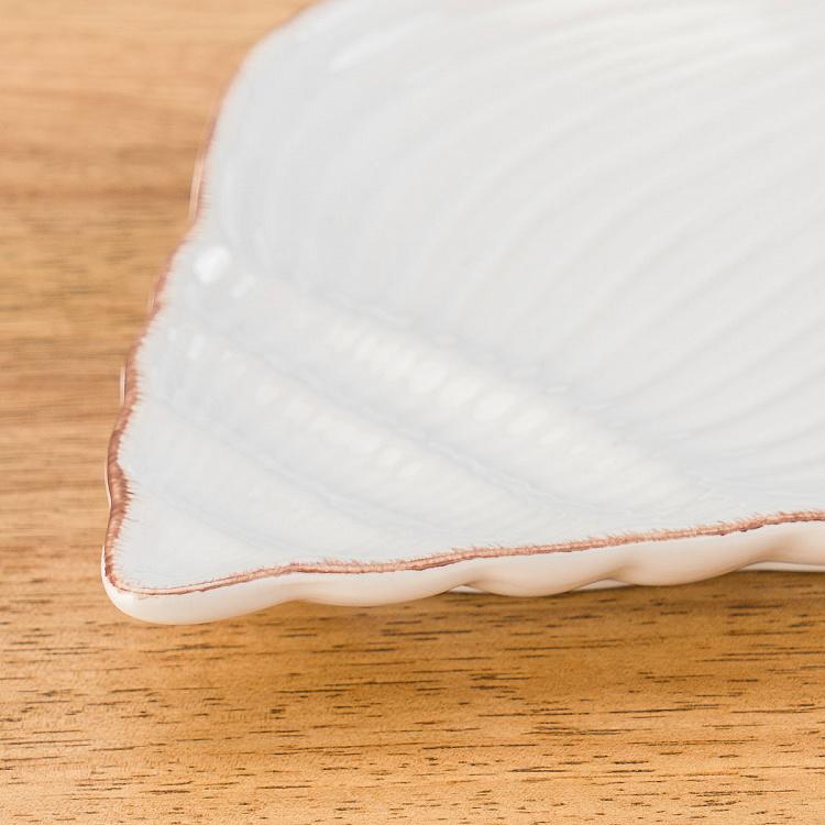 Белое сервировочное блюдо Ракушка Дори, S Dory Seashell Plate Small White