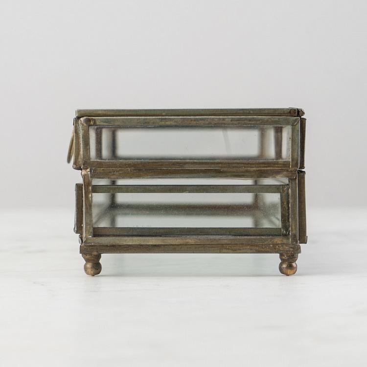 Шкатулка для украшений с тремя отделениями и двумя полками Jewelry Box 2 Shelves And 3 Compartments