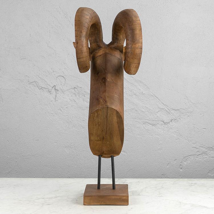 Статуэтка Голова барана, L Ram Head Wood Large