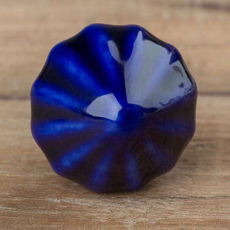 Мебельная ручка Бутон синий Bud Blue Knob