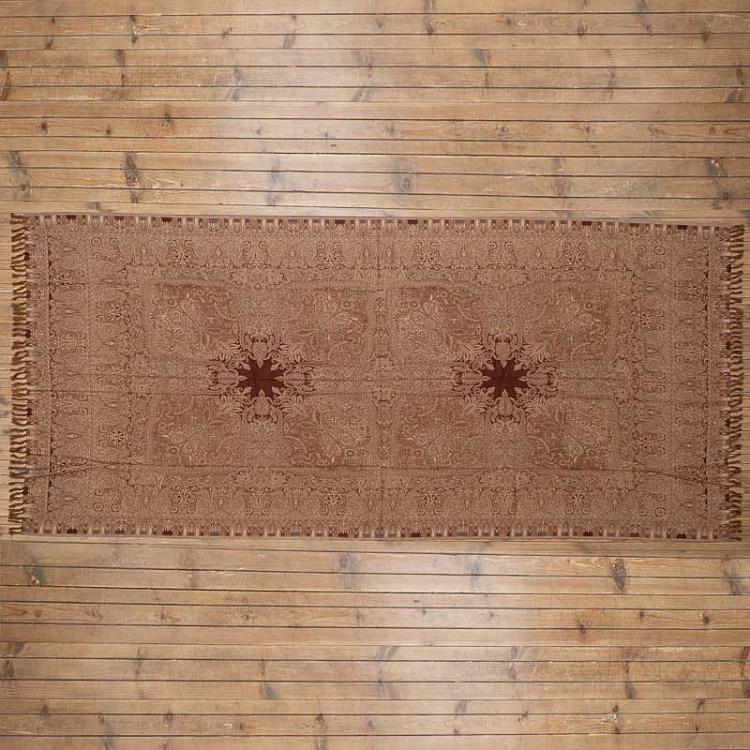 Двустороннее покрывало Агонда, жаккард и варёная шерсть, 150x310 см Pure Wool Jacquard Throw Agonda 150x310 cm