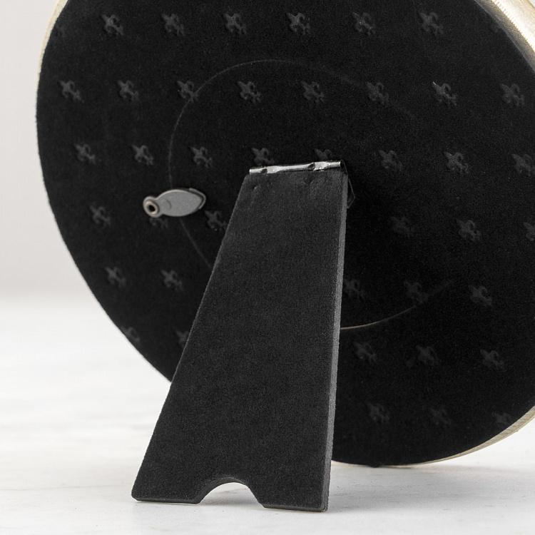 Круглая светло-зелёная рамка для фото с золотыми колосьями Menthol Green Golden Ears Round Photo Frame