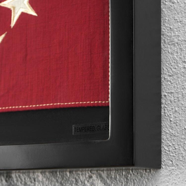 Флаг Турции за стеклом в раме, мини Shadow Box Flag Turkey Mini
