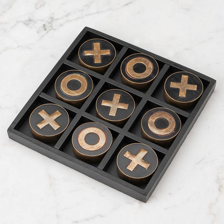 Настольная игра Крестики-нолики с латунными фишками OXO Game Resin And Brass