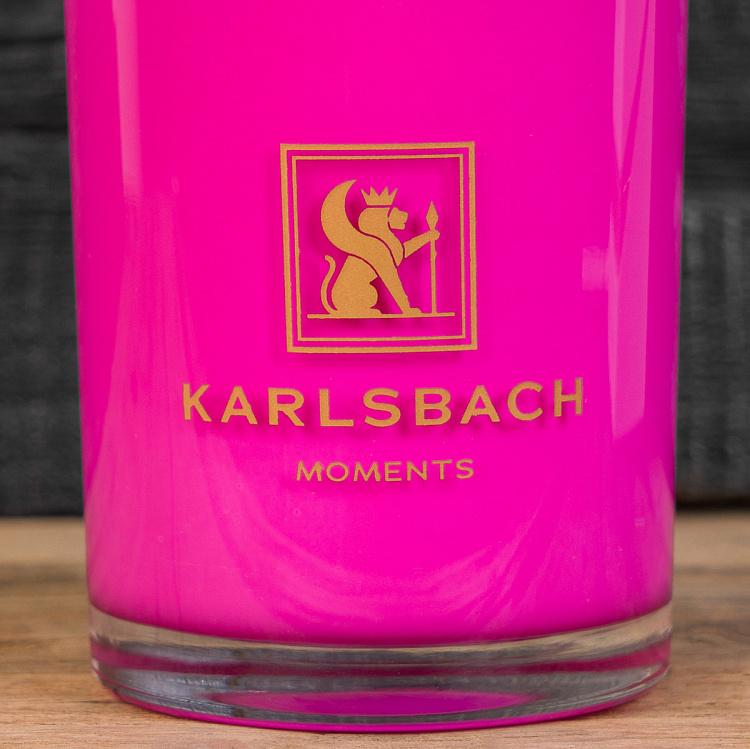 Аромасвеча в пурпурном стакане с золотой крышкой Французский можжевельник и лаванда Aroma Candle In Cyclamen Glass With Gold Lid French Juniper And Lavender