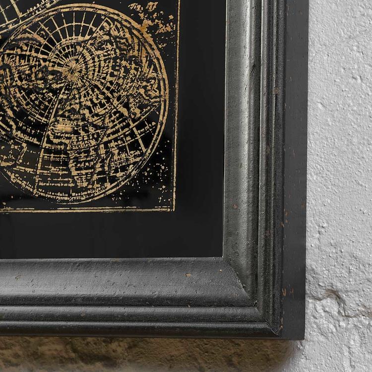 Зеркальная картина с Земными полушариями Mirrored Wall Art Hemispheres