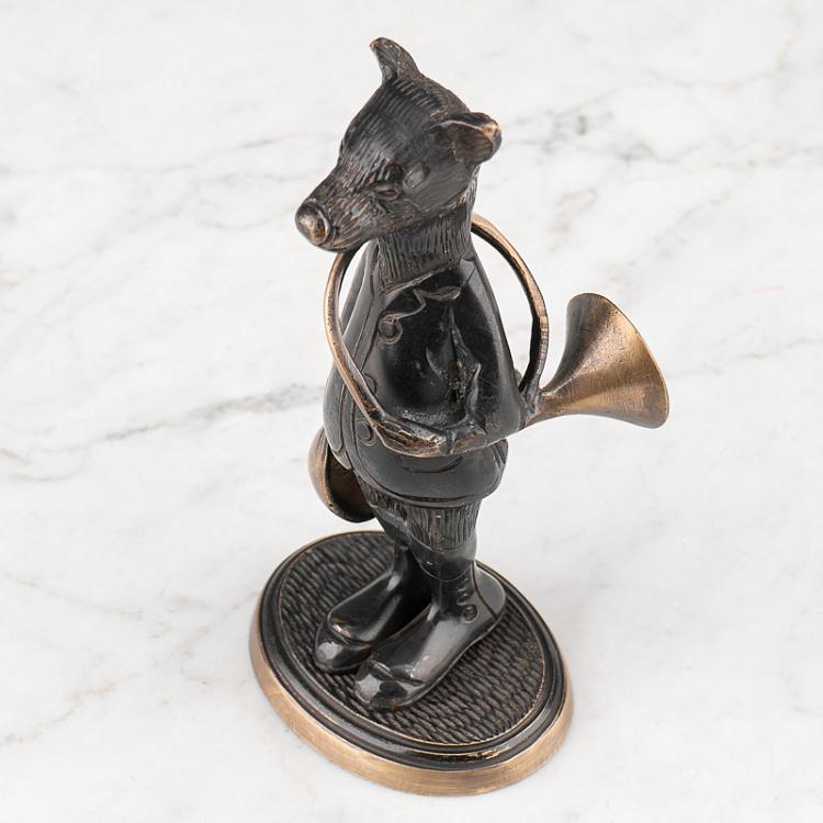 Статуэтка Барсук с горном Badger With Cor