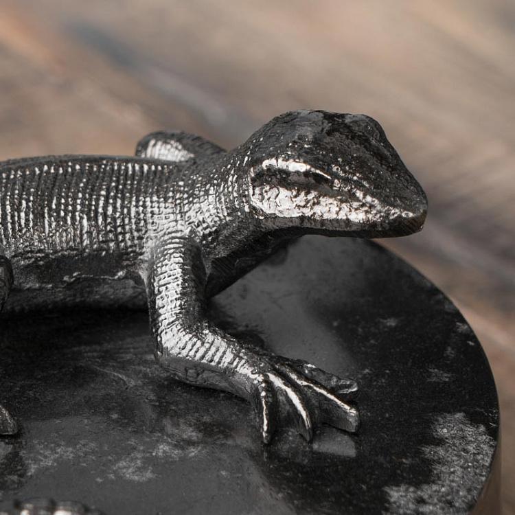 Шкатулка для украшений с ящерицей Metal Box With Lizard Lid