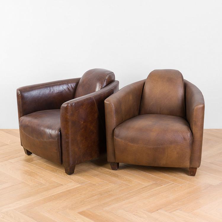 Кресло Инспектор, красно-коричневые ножки Inspector Armchair, Red Brown Wood D