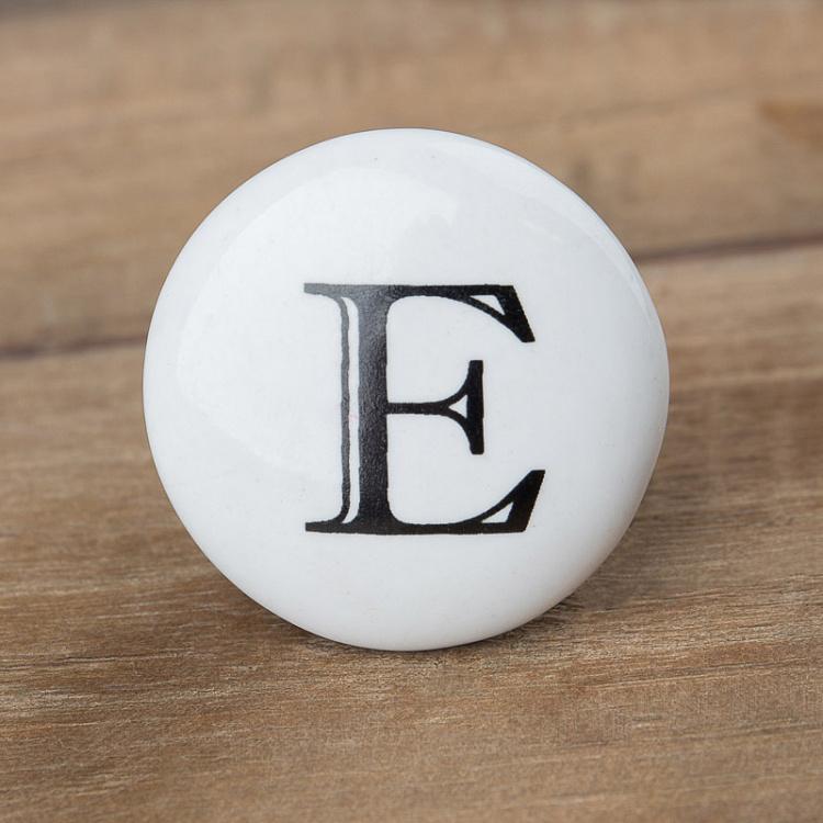 Мебельная ручка-кнопка Алфавит E Alphabet Knob E