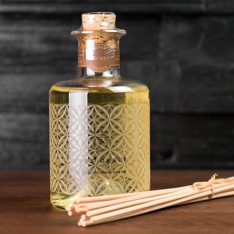Аромадиффузор набор (палочки, жидкость в бутылочке) Кедр, 200 мл Small Reed Diffuser Cedar 200 ml
