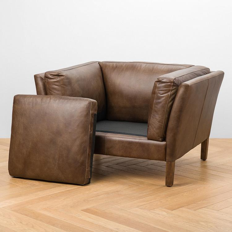 Кресло Линкольн, серо-коричневые ножки Lincoln 1 Seater, Truffle Grey Oak PF