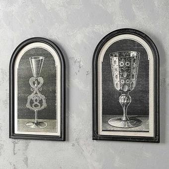 Set Of 2 Frames Chic Drinks