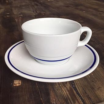 Filo Blue Breakfast Cup And Saucer