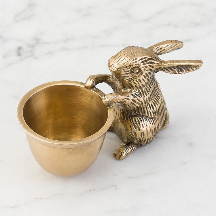 Латунная подставка для яйца Кролик Brass Rabbit With Eggcup