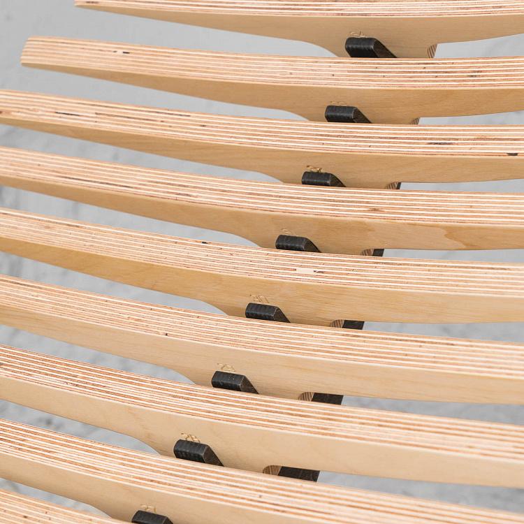 Бежевое кресло-шезлонг Кит Whale Lounge Natural/Dark Oil