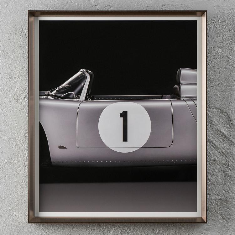 Фото-принт триптих в серебристой раме Порше 718 Set Of 3 Porsche 718 RSK, Pewter Frame