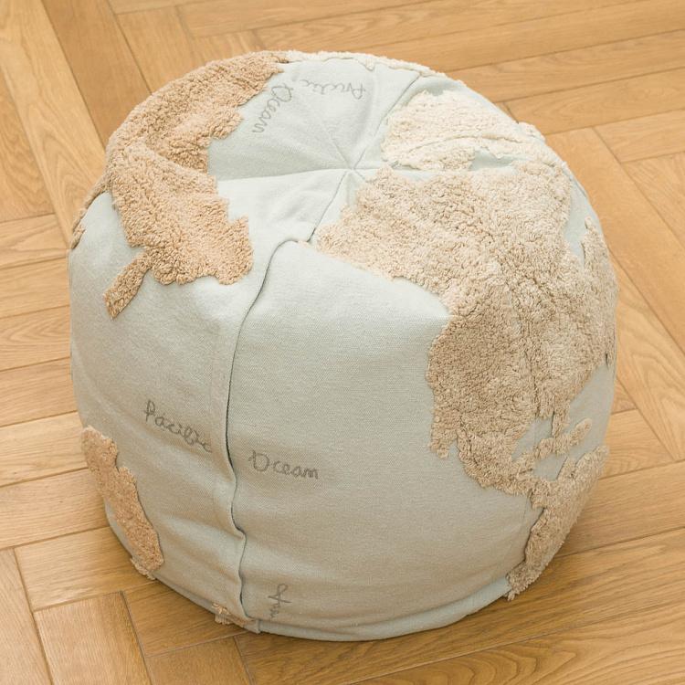 Декоративный пуф Карта мира World Map Pouf